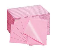 50 PCS Pink Dental Bibs Disposable Nail Art Table Mats Foldable Nail Paper Towels, 3 Ply Disposable Dentist Napkins Patient Bibs Tattoo Bibs Sheets for Salon Manicure Tattoo Dental Clinic
