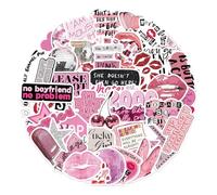 50 PCS Pink Stickers,Stickers Aesthetic for Laptops, Water Bottles, Scrapbooks Skateboard Guitars,Cute Kawaii Sticker for Book and More,Fun Gift Idea for Girls, Teens and Adults.