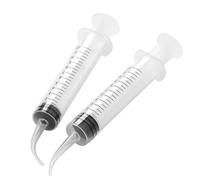50 PCs Pitone Disposable 12cc Irrigation Syringe with Curved Tip by VASTMED | For Oral Care Tonsil Stones Removing | Mouthwash Cleaner Syringe with Measurement