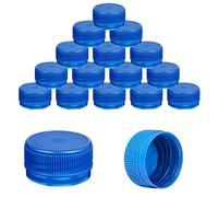 50 PCS Plastic Bottle Caps Reusable Bottles Lids Blue Bottle Tops Craft Bottle Stickers for Children Kids Kindergarten DIY Craft Projects Scrapbooks Decoration Outdoor Games
