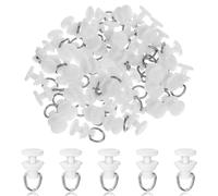 50 PCS Plastic Curtain Track Hooks, Slide Roller Ceiling Sliding Curtain Glider Tracks Accessories Curtain Track Rollers for Living Bedroom Shower Privacy Rv Divider Ceiling Drapes Room Dividers