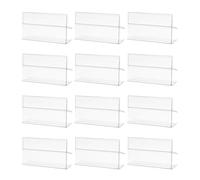 50 Pcs Plastic Shelf Sign Holder 80x45mm Clip on PVC for Supermarket