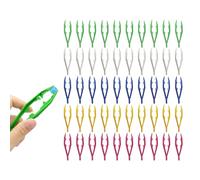 50 Pcs Plastic Tweezers, 4.33 Inch/11cm Plastic Beads Tweezer First Aid Tweezers, Re-Usable Plastic Tweezers, for Fuse Beads Jewelry Making Kids Handmade DIY Crafts (5 Colors)