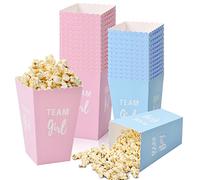 50 Pcs Popcorn Favor Boxes, Pink Blue Small popcorn Bags, 11.5x7x5 cm Paper Popcorn Holders, Cardboard popcorn Containers for Party Birthday Carnival Movie Night Theater