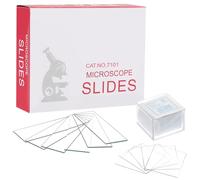 50 Pcs Pre-Cleaned Microscope Slides 100 Pcs 22x22mm Square Cover Glasses for Laboratory Biological Science Research