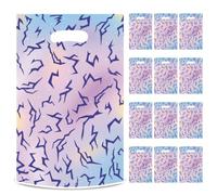 50 Pcs Purple Demon Party Bags, Lightning Gift Bags for Kpop Party, Purple Gift Bag with Handles for Birthday Party, Halloween