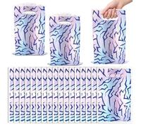 50 Pcs Purple Energy Demon Pattern Goodies Bags Party Decorations, Korean Pop Idol Hunters Lightning Crack Print Party Gift Candy Bags Birthday Suppiles