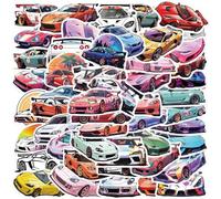 50 Pcs Racing Car Stickers for Kids Teens Adults Boys Girls Gift,Stickers Pack for Laptop,Skateboard,Luggage,Car,Bike, Cup,Computer,Water Bottle Decor,Race Car Vinyl Waterproof Sticker Decals