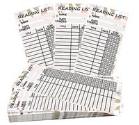 50 Pcs Reading List Bookmark Tracker 3x8 Inch Personal Libraries Cards Page Tracker Log for Students, Lovers, Readers - Literary Gifts, Book Accessories, Thick Material