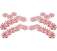 50 Pcs Red and White Resin Christmas Buttons,Round Craft Buttons for Sewing, Clothing and Holiday Decor,DIY Xmas Ornaments, Festive Sewing Supplies and Decorative Accessories