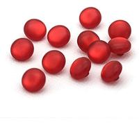 50 Pcs Red Resin Colored Shirt Pearl Buttons for Craft Sewing Fasteners
