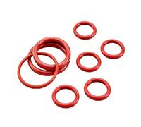 50 Pcs Red Rubber Metric O-Rings, 18mm OD 16mm ID 1mm Width, VMQ Seal Rings Gasket