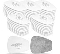 50 Pcs Respirator Filter Cotton, 5N11CN Replacement Particulate Filter Cotton, Respirator Cartridges, Filters for Anti-Dust Protector, Respirator Filters, for Paint Protection, Anti-Dust Semi-Masks