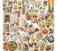 50 Pcs Retro Animals Stickers for Teens Girls Child Adults,Cute Animal Stickers for Guitar, Laptop,Water Bottles,Skateboard,Computer,Graffiti Stickers,Waterproof Vinyl for Wall