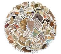 50 Pcs Retro Stickers, Cool Vintage Sticker for Fans Kids Teens Adult, Durable Aesthetic Decals for Laptop Water Bottle Skateboard Computer Bicycle Motorbike Car Scrapbook