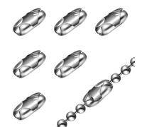 50 PCS Roller Blind Chain Connectors Stainless Steel Ball Chain Connectors Replacement Blind Cord Connector Clips Blind Pull Cord Connector for Roller Blind Roman Blind and Vertical Blinds Chains