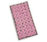 50 Pcs Rose Floral Scented Bath Soap, Plant Essential Oil Rose Soap， Flower Petals Shaped For Anniversary/Bir Soap Idea Gift