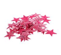 50 Pcs Rose Pink Star Iron on Patch for Clothes and Hoodies | Flannelette Embroidery Applique, No Sew Application, Easy Repair for Hats, Backpacks and Small Holes