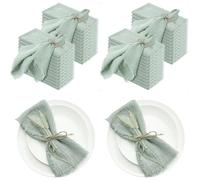 50 PCS Sage Green Cotton Cloth Dinner Napkins 12x12 In, Soft Reusable Washable Rustic Table Napkins for Wedding, Party, Dinner, Eco-Friendly Kitchen & Event Decor