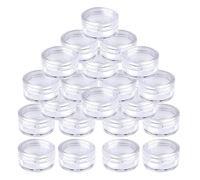 50 Pcs Sample Pots for Cosmetics 5ml Mini Portable Containers with Clear Lids for Creams Travel Storage and Organising