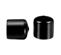 50 Pcs Screw Thread Protectors, Inner Dia 23mm PVC Rubber Round Tube Bolt Cap Plastic End Cap Cover Black Thread Protectors