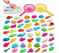 50 PCS Sea Creatures for Daily Use with 2 Nets, Interactive Toy Fish Collection for Educational Activities and Ocean Theme Parties, Development Tools for Classroom Use and Creative Storytelling Sessio