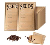 50 Pcs Seed Packets Envelopes, Small Brown Envelopes with a Small Glue Stick, Self-Adhesive Seed Envelope, 8x12cm Seeds Packets, for Flower Vegetable Seeds Collection