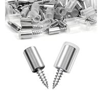 50 Pcs Self Tapping Cabinet Shelf Screws, Shelf Support Pegs 25*7.5mm, Shelf Pegs Screw, Shelf Pegs, for Cabinet Furniture Kitchen Wardrobe Shelves, with Silicone Protector