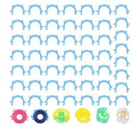 50 pcs Sewing Bobbin Clips, Colorful Bobbin Holders, Plastic Clear BobbinsHolder Small Thread Clamps Spools Organizers, for Sewing and Quilting Supplies Thread Spool Organizing Tool Accessories
