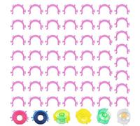 50 pcs Sewing Bobbin Clips, Colorful Bobbin Holders, Plastic Clear BobbinsHolder Small Thread Clamps Spools Organizers, for Sewing and Quilting Supplies Thread Spool Organizing Tool Accessories