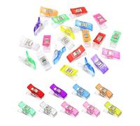 50 PCS Sewing Clips, Plastic Fabric Clips for Sewing, Quilting, Crocheting, Crafting, Knitting, Alternative to Pins, for Sewing Projects & Hanging Objects (Random Colour)