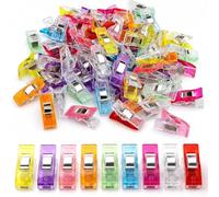 50 Pcs Sewing Clips ， Wonder Clips Fabric Clips Plastic Quilting Crafting Clips，Multipurpose Sewing Clips Crafting - Plastic Clips for Crocheting,Sewing, Dressmaking