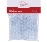 50 Pcs Sewing Machine Bobbins - Premium Class 15 Bobbin - Fits Singer Sewing Machine Accessories - Plastic Bobbins Precision Made in Taiwan (81348)
