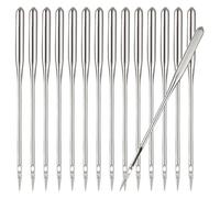 50 Pcs Sewing Machine Needles Set, Universal Sewing Accessories 5 Sizes 65/9 75/11 90/14 100/16 110/18 Needles with 3 Bobbins for Thick Fabric Including Leather Embroidery Jeans (5 Size)