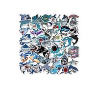 50 Pcs Shark Stickers Shark Decals Water Bottle Sticker Waterproof Trendy Aesthetic Decal for Laptop Water Bottle Skateboard