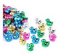 50 Pcs Shiny Mini Ducks Colorful Metallic Plated Duck Figurines for Micro Garden Aquarium Hide and S ake Decor DIY Party Gifts