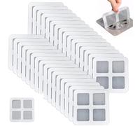 50 PCS Shower Drain Mesh Stickers Drain Cover Stickers Shower Drain Covers Hair Catcher Strainer Plug Trap Filter for Bathroom Bathtub Kitchen