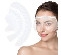 50 Pcs Shower Visor for Adults Kid, Clear Waterproof Shower Face Shields for Eyelash Extensions, Shower Face Shield, Microblading Makeup Protector Face Cover Shield for Salon Eyelid Aftercare Hairspra