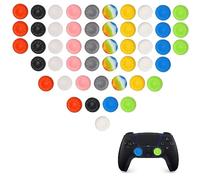 50 Pcs Silicone Xbox Thumb Grips Cap Cover, Colorful Silicone Thumb Grips Caps, Joystick Silicone Accessories Replacement Parts Compatible with PS4, PS5, xbox one, xbox 360 series controllers