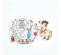 50 Pcs Silly Goose Meme Stickers, Funny Duck Aesthetic Decals, Decorative Ornaments for Laptop, Phone Case, Scrapbook, Ideal for Party and Daily Decoration（Goose, Duck）