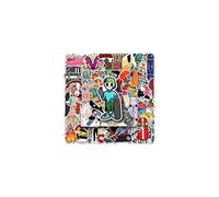 50 pcs Skate Graffiti Stickers Cool Random Stickers Vinyl Skateboard Stickers, Variety Pack for Laptop Guitar Travel Case Water Bottle Car Luggage