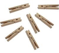 50 PCS Small Mine Size 25mm Mini Natural Wooden Clips for Photo Clips Clothespin Craft Decoration Clips Pegs