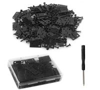50 Pcs Small Mini Hinges Box Small Hinges,Bring A Screwdrive, Mini Folding Butt Hinges Antique Bronze, Mini Hinges Retro Butt Hinges Metal Hinge for Wooden Jewelry Box with 200 Screws (Black)