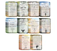50 Pcs Small Religious Bible Verse Card 2x3 inch Jesus Faith Religious Motivational Faith Labels Christian Bible Scriptures Inspirational Pray landscape Bookmark (Landscape Card)