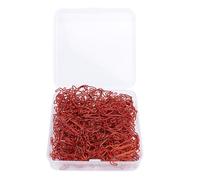 50 Pcs Snail Shaped Paper Clips, Red Animal Shaped Stainless Steel Paperclips with Storage Box, Cute Anti Slip Paper Clips for Office School Home Use