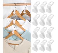 50 PCS Space Saving Hanger - Clothes Hanger Connector Hooks, Stacking Hanger Hooks Space Saver, Plastic Closet Organizers and Storage Hanger Extender for Heavy Duty Cascading Connection Hook (White)