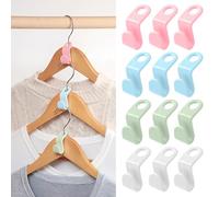 50 PCS Space Saving Hanger - Clothes Hanger Connector Hooks, Stacking Hanger Hooks Space Saver, Plastic Closet Organizers and Storage Hanger Extender for Heavy Duty Cascading Connection Hook