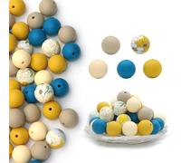 50 PCS Spacer Beads Colorful Bracelets Silicone Jewelry Making Supplies for Necklace Silicone