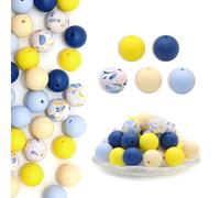 50 PCS Spacer Beads Colorful Bracelets Silicone Jewelry Making Supplies for Necklace Silicone