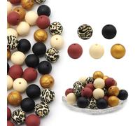 50 PCS Spacer Beads Colorful Bracelets Silicone Jewelry Making Supplies for Necklace Soft Loose